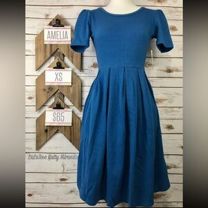 LuLaRoe Amelia Blue Size XS